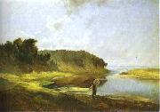 Landscape with River and Angler